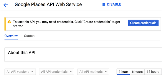 Get API credentials