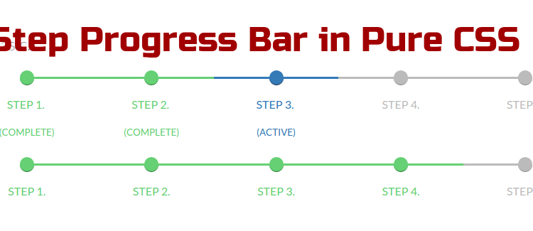 Responsive Step Progress Bar In Pure CSS – CSS Progress Wizard - Latest ...