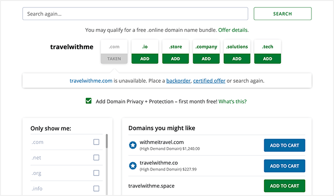 Network Solutions Domain Generator